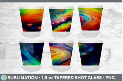 Galaxy Shot Glass Sublimation | Shot Glass 1.5oz Tapered