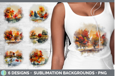 Autumn Trees Background | Grunge Sublimation Backgrounds