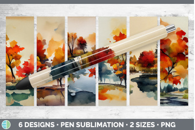 Autumn Trees Pen Wraps | Epoxy Sublimation Bundle