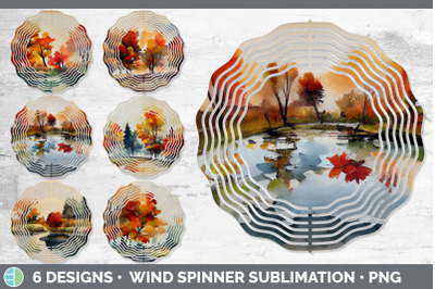Autumn Trees Wind Spinner | Sublimation Designs Bundle