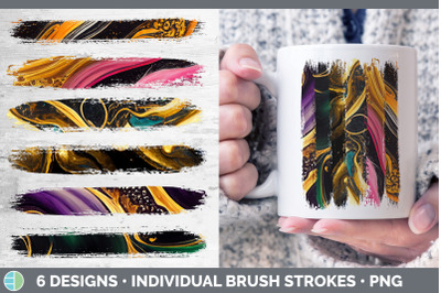 Marble Agate Brush Strokes PNG | Sublimation Designs