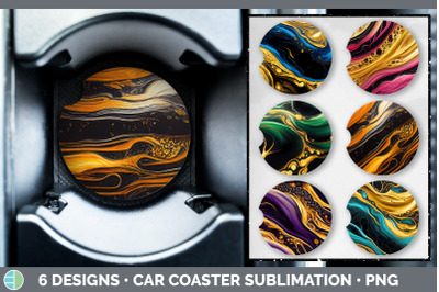 Marble Agate Car Coaster | Sublimation Designs Bundle