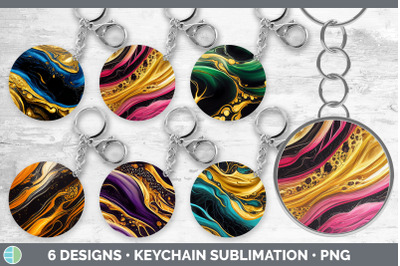 Marble Agate Keychain Bundle | Keyring Sublimation Designs