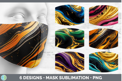 Marble Agate Mask | Sublimation Bundle Face Mask Designs