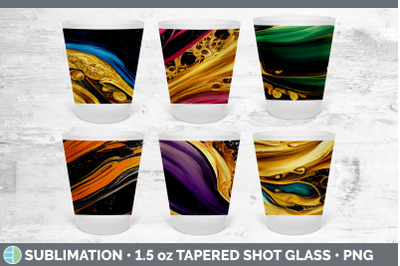 Marble Agate Shot Glass Sublimation | Shot Glass 1.5oz Tapered