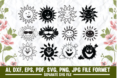 Smileys sun, sun, smiley, smile, happy, cute, sunshine, summer, yellow