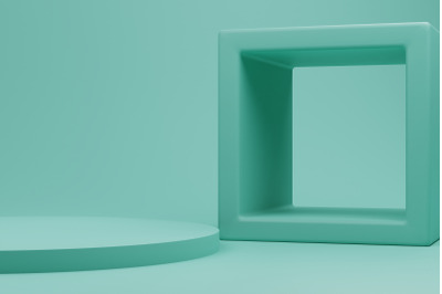 3D Rendering, Realistic Display Podium Minimal For Product