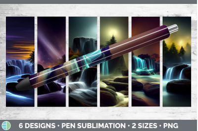 Waterfall Landscape Pen Wraps | Epoxy Sublimation Bundle