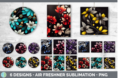 Flowers Air Freshener | Sublimation Designs Bundle