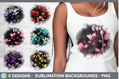 Flowers Background | Grunge Sublimation Backgrounds