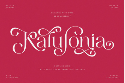 Kalufonia || Stylish Display Serif
