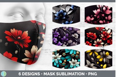 Flowers Mask | Sublimation Bundle Face Mask Designs