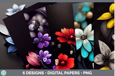 Flowers Backgrounds | Digital Scrapbook Papers