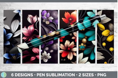 Flowers Pen Wraps | Epoxy Sublimation Bundle