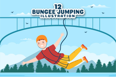 12 Bungee Jumping Illustration