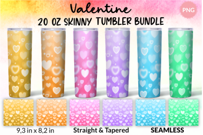 Valentine tumbler design sublimation Colorful Heart tumbler wrap Png