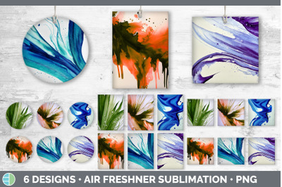 Watercolor Background Air Freshener | Sublimation Designs Bundle