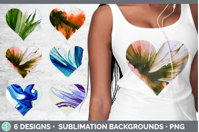 Watercolor Background Hearts Clipart | Sublimation Designs