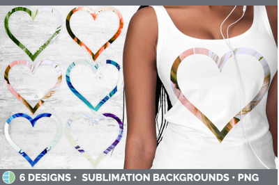 Watercolor Background Heart Frame Clipart | Sublimation Designs