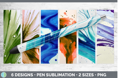 Watercolor Background Pen Wraps | Epoxy Sublimation Bundle