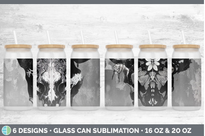 Cow Skull Glass Can | Sublimation Beer Mason Jar