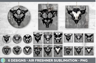 Cow Skull Air Freshener | Sublimation Designs Bundle