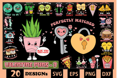 Valentine Puns Bundle SVG 20 designs V.3