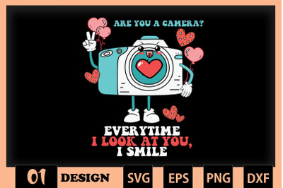 Camera You make me smile Valentine