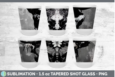 Cow Skull Shot Glass Sublimation | Shot Glass 1.5oz Tapered