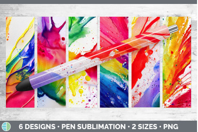 Watercolor Rainbow Pen Wraps | Epoxy Sublimation Bundle