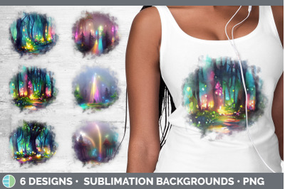 Fairy Forest Background | Grunge Sublimation Backgrounds