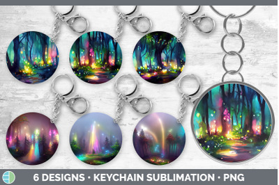 Fairy Forest Keychain Bundle | Keyring Sublimation Designs