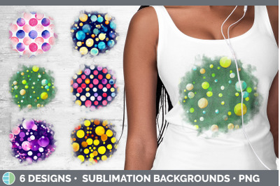 Watercolor Polka Dots Background | Grunge Sublimation Backgrounds