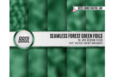 Seamless Forest Green Foil Textures