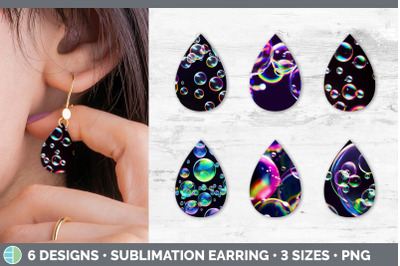 Bubbles Teardrop Earring | Sublimation Designs Bundle