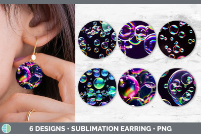 Bubbles Round Earring | Sublimation Designs Bundle