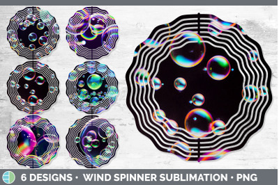 Bubbles Wind Spinner | Sublimation Designs Bundle