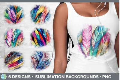 Feathers Background | Grunge Sublimation Backgrounds