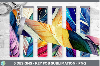 Feathers Key Fob | Wristlet Sublimation