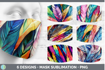 Feathers Mask | Sublimation Bundle Face Mask Designs