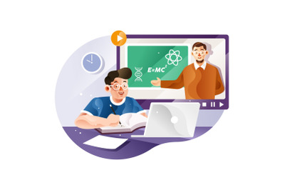 Study online with teachers from home