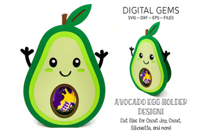 Avocado easter egg holder SVG