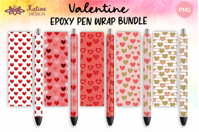 Valentine Pen Wrap Heart Epoxy Pen Sublimation Bundle Png