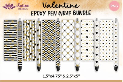 Valentine pen wrap heart epoxy pen sublimation designs Png