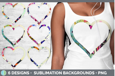 Butterflies Heart Frame Clipart | Sublimation Designs