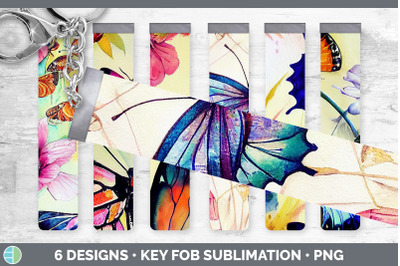 Butterflies Key Fob | Wristlet Sublimation
