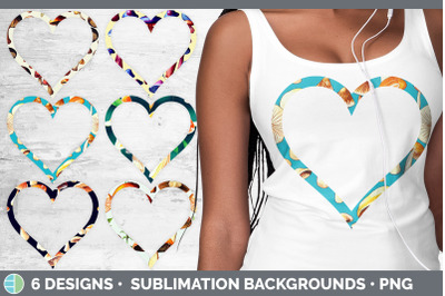 Mushrooms Heart Frame Clipart | Sublimation Designs