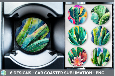 CACTUS CAR COASTER | SUBLIMATION DESIGNS BUNDLE