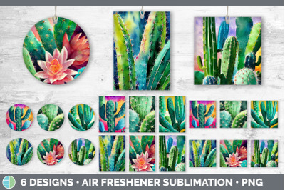 CACTUS AIR FRESHENER | SUBLIMATION DESIGNS BUNDLE