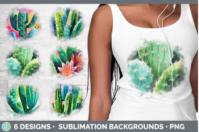 CACTUS BACKGROUND | GRUNGE SUBLIMATION BACKGROUNDS